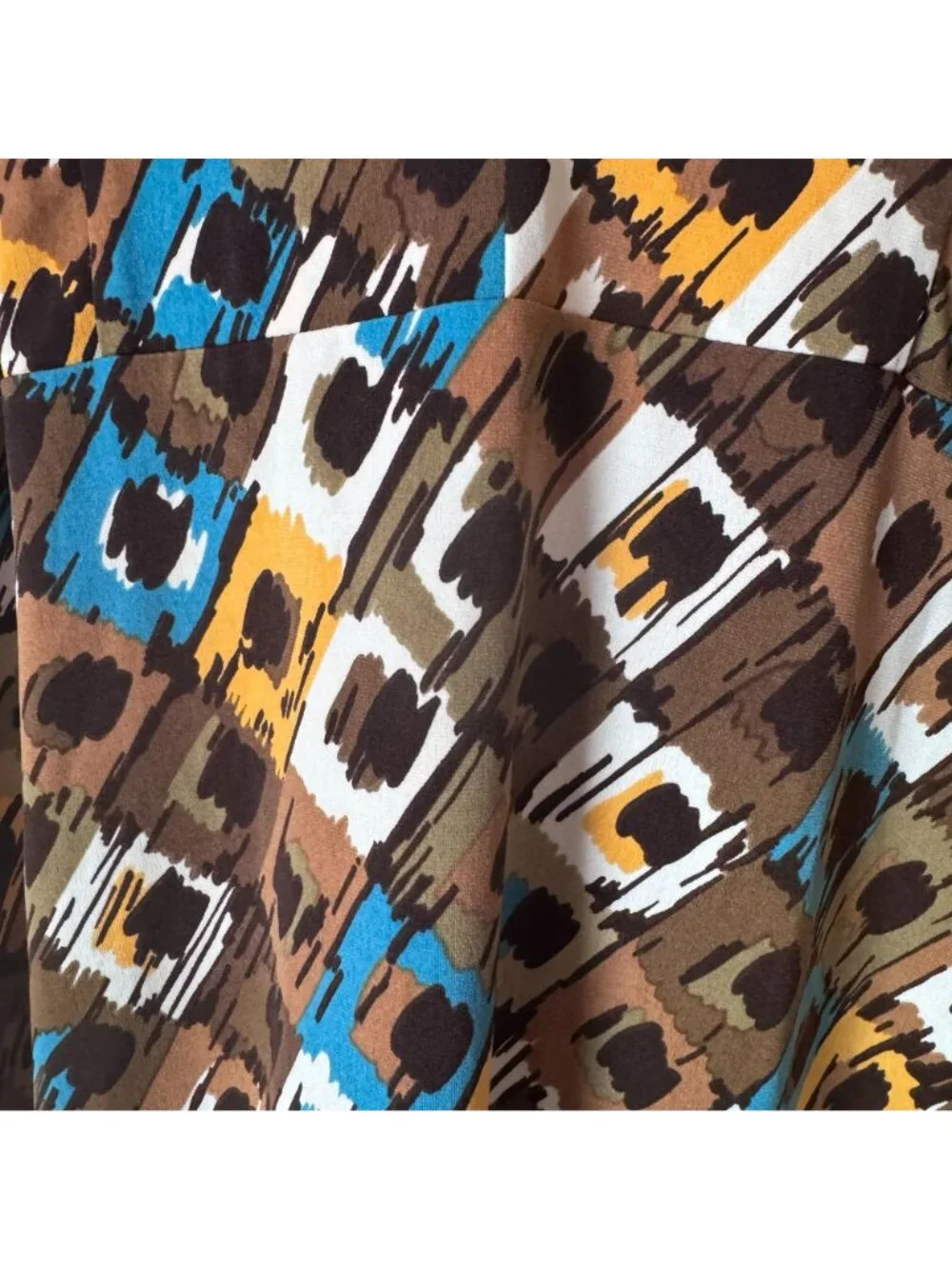 Rafaella Women Sleeveless Abstract Print Knee Length Dress Size L